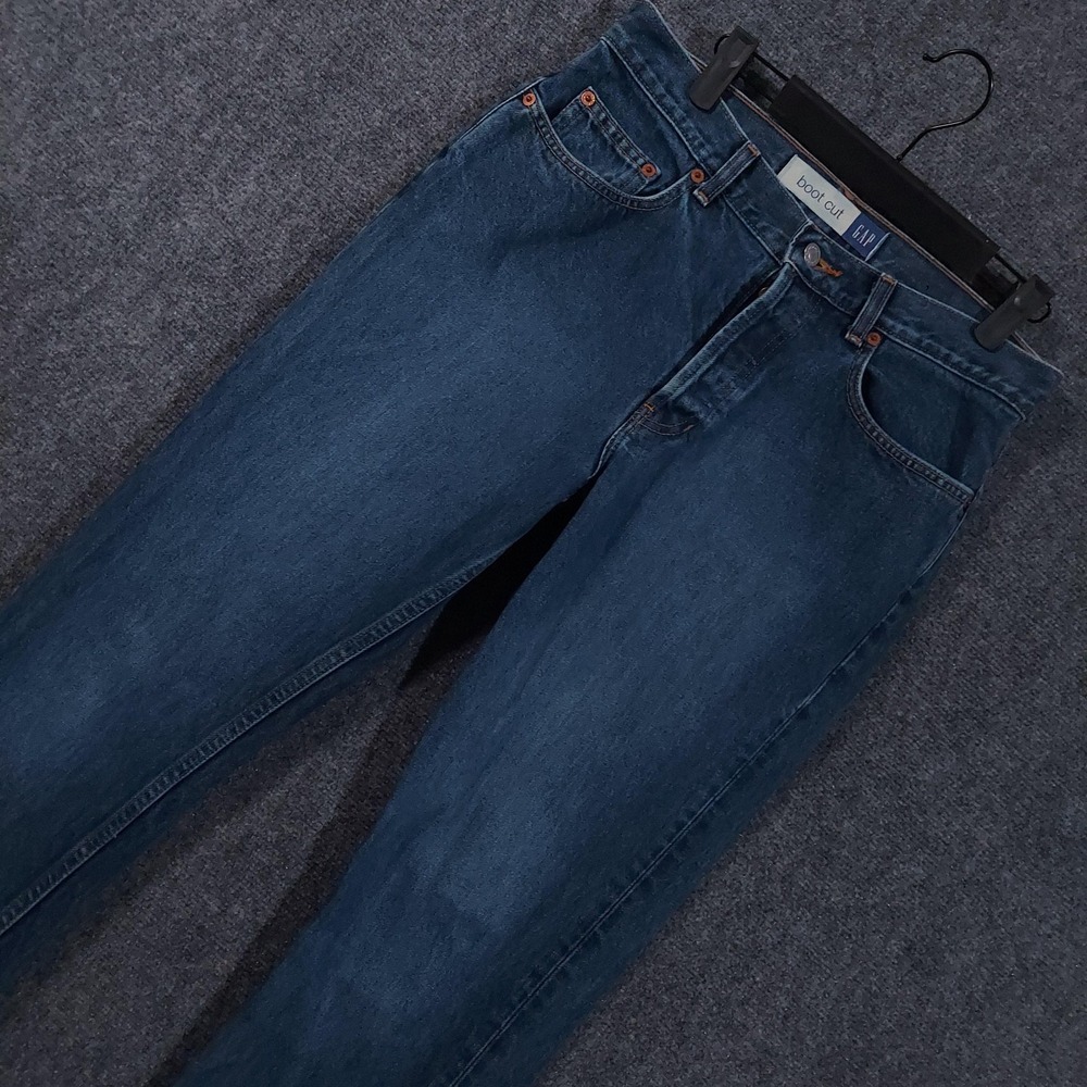Gap Jeans Womens 10 Regular Blue‎ Bootcut Button Fly Cotton Made USA Five Pocket